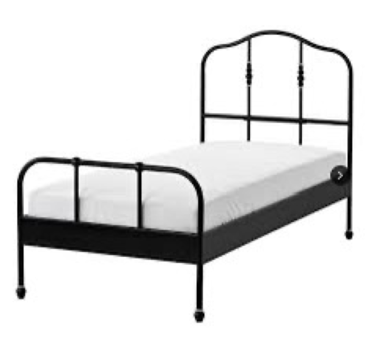 IKEA SAGSTUA Twin Black Metal Bed Frame