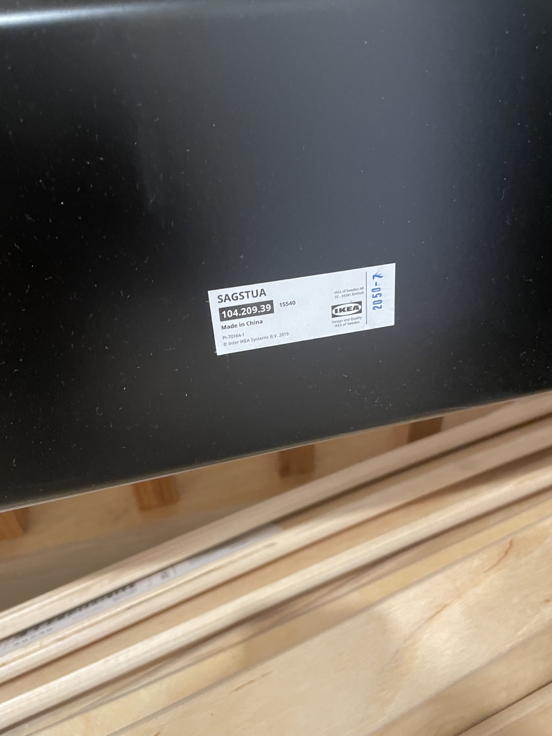 IKEA SAGSTUA Twin Black Metal Bed Frame - photo 2
