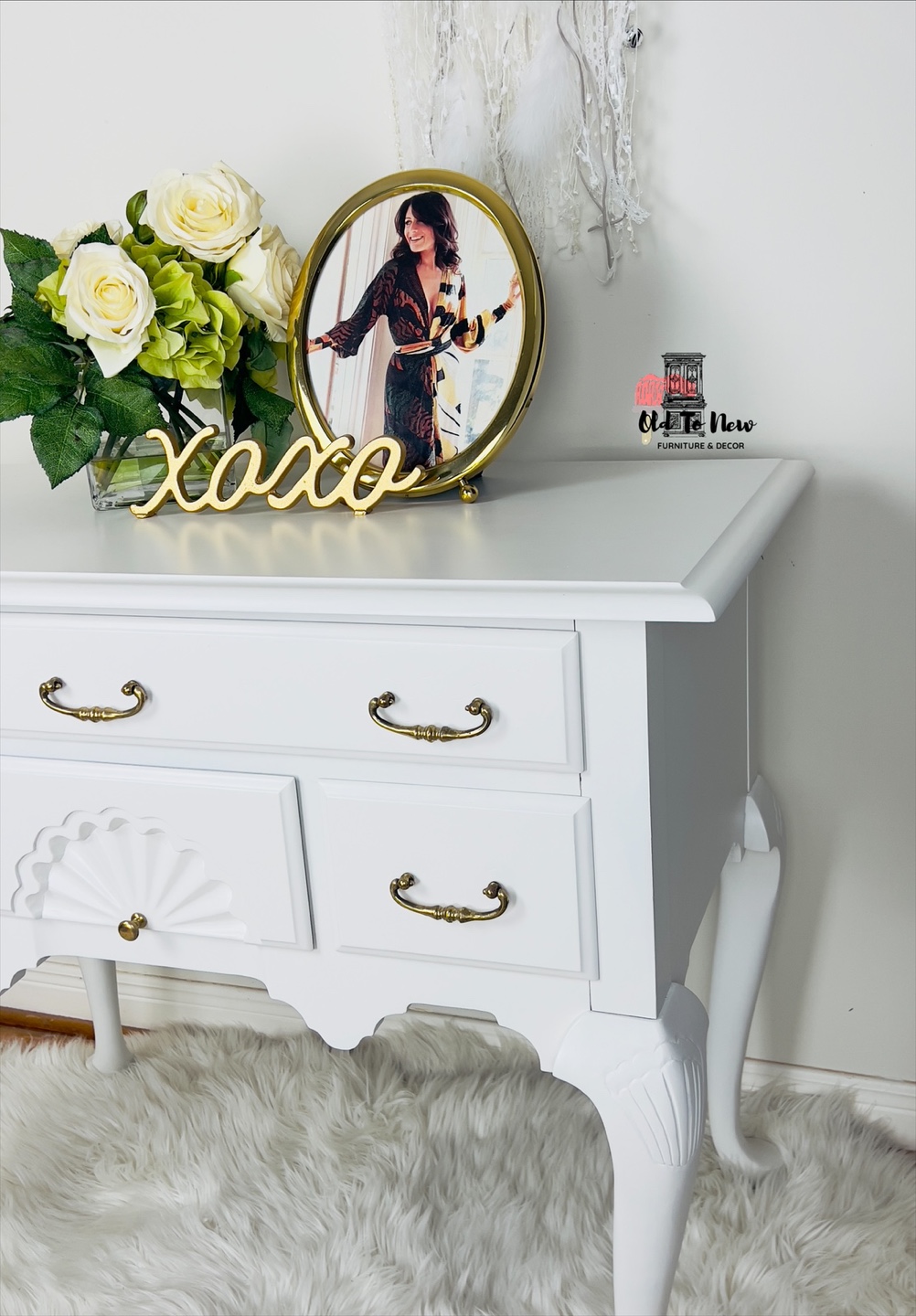 White Sideboard with Four Drawers - photo 4