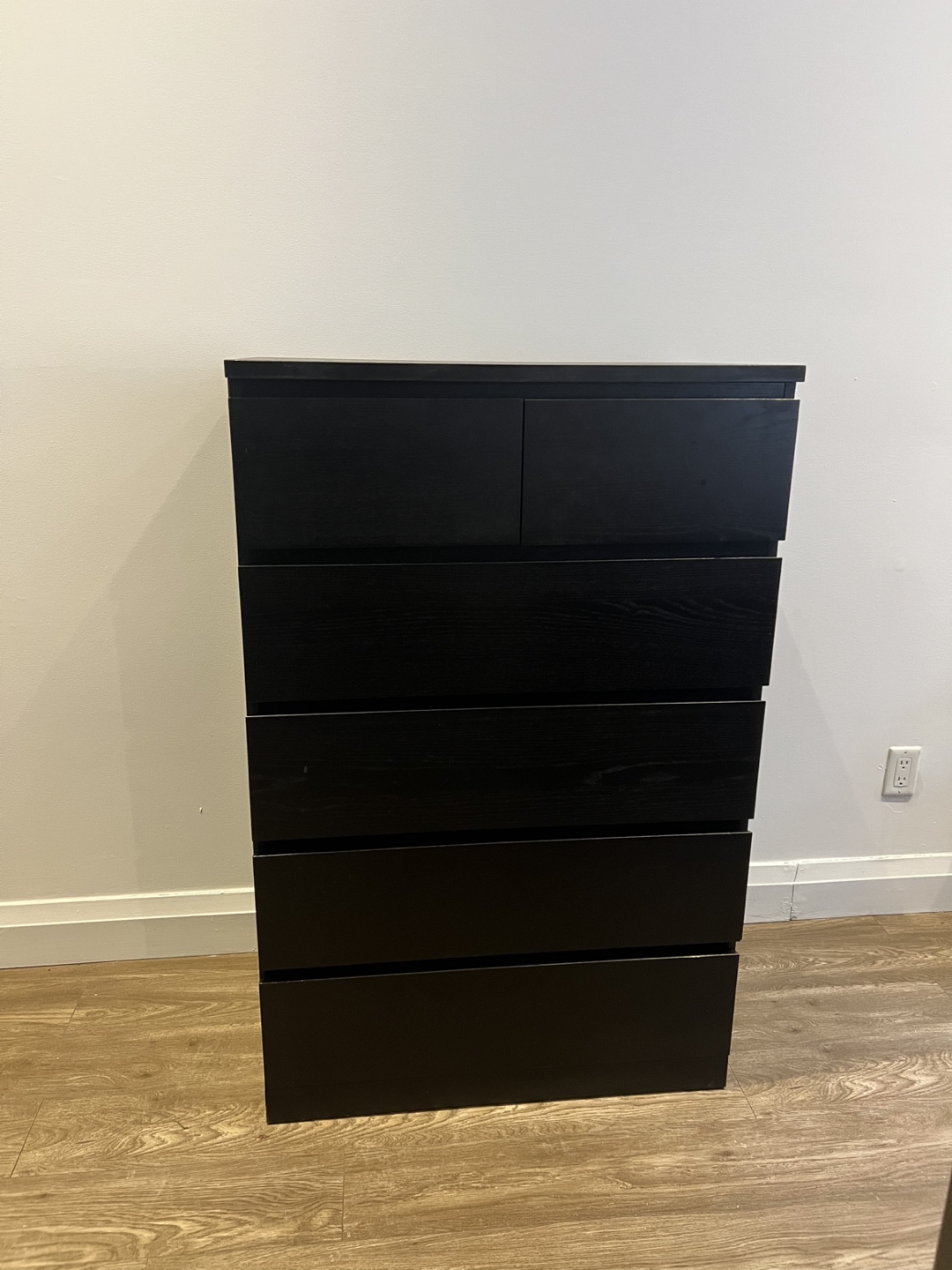 Black 6-Drawer Chest - photo 2