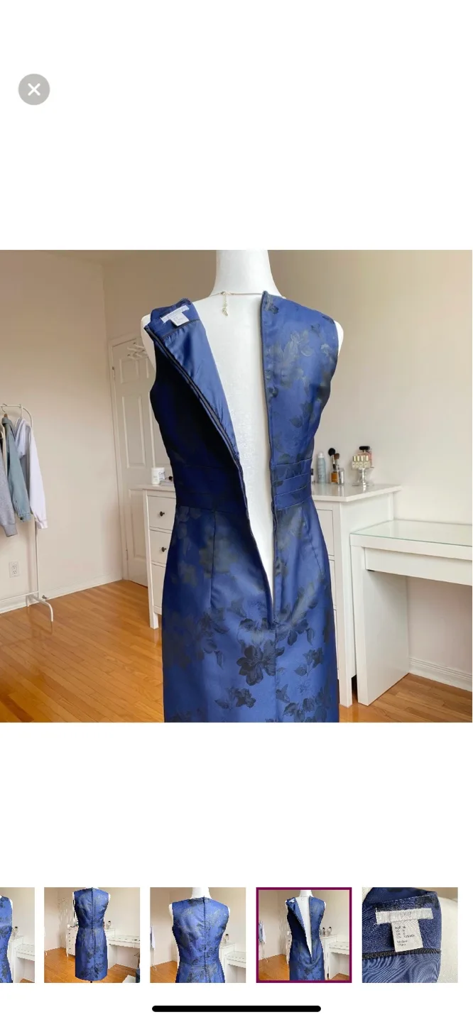 H&M - Blue Floral Dress Size 8 image indicator(5)