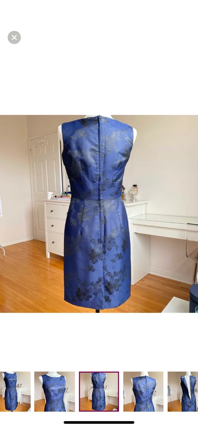 H&M - Blue Floral Dress Size 8 image indicator(3)