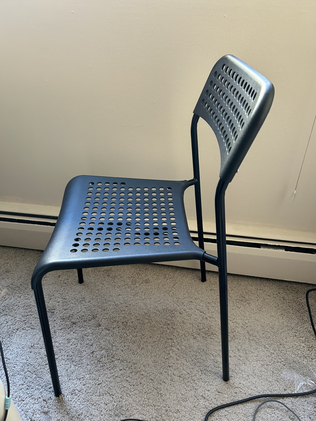 2 Black Plastic IKEA Chair