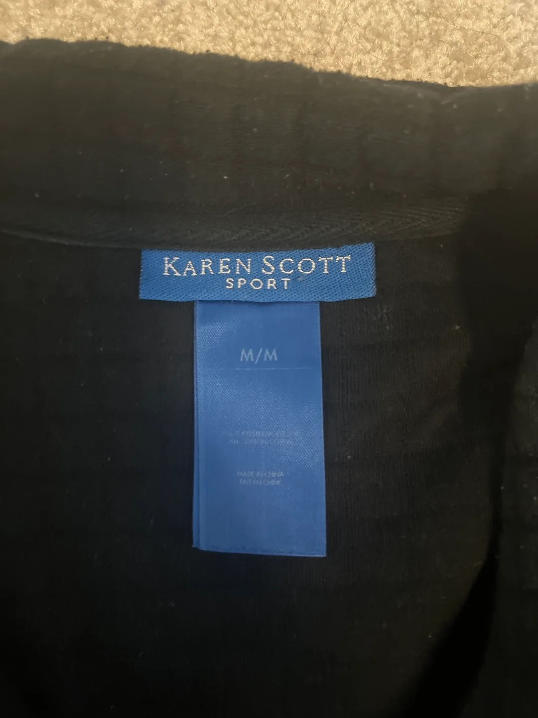 Karen Scott Sport Black Quilted Jacket image indicator(2)