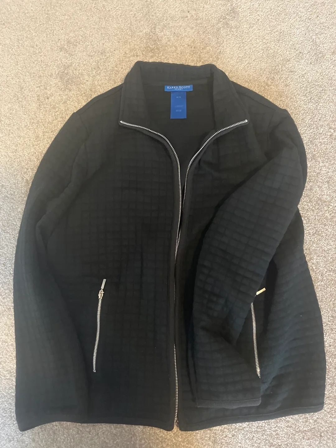 Karen Scott Sport Black Quilted Jacket image indicator(3)