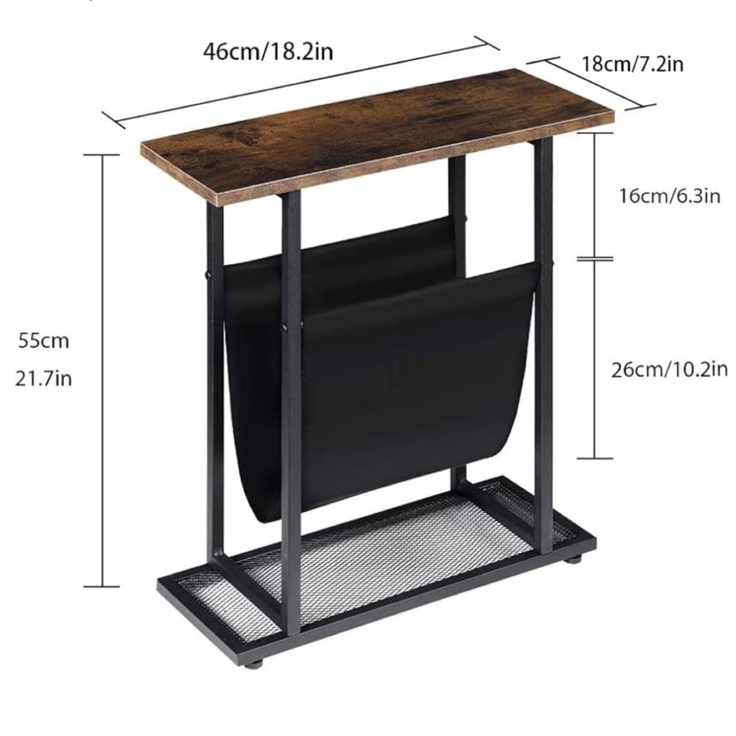 Side Table with Magazine Rack - photo 3