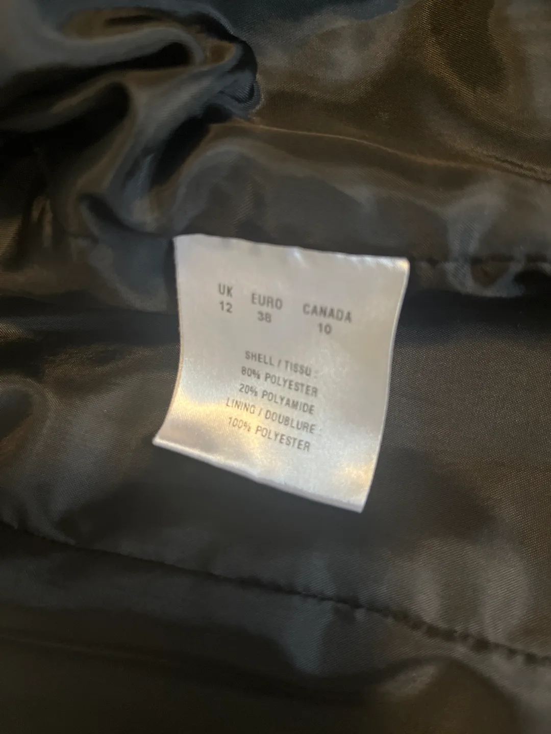 Precís Black Quilted Jacket Size 10 image indicator(3)