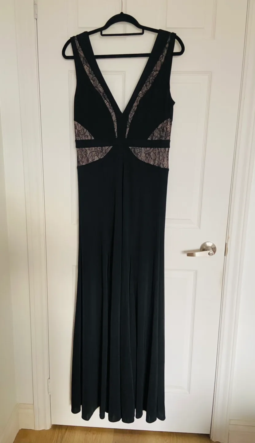 BCBG Black Lace Maxi Ball Gown image indicator(4)