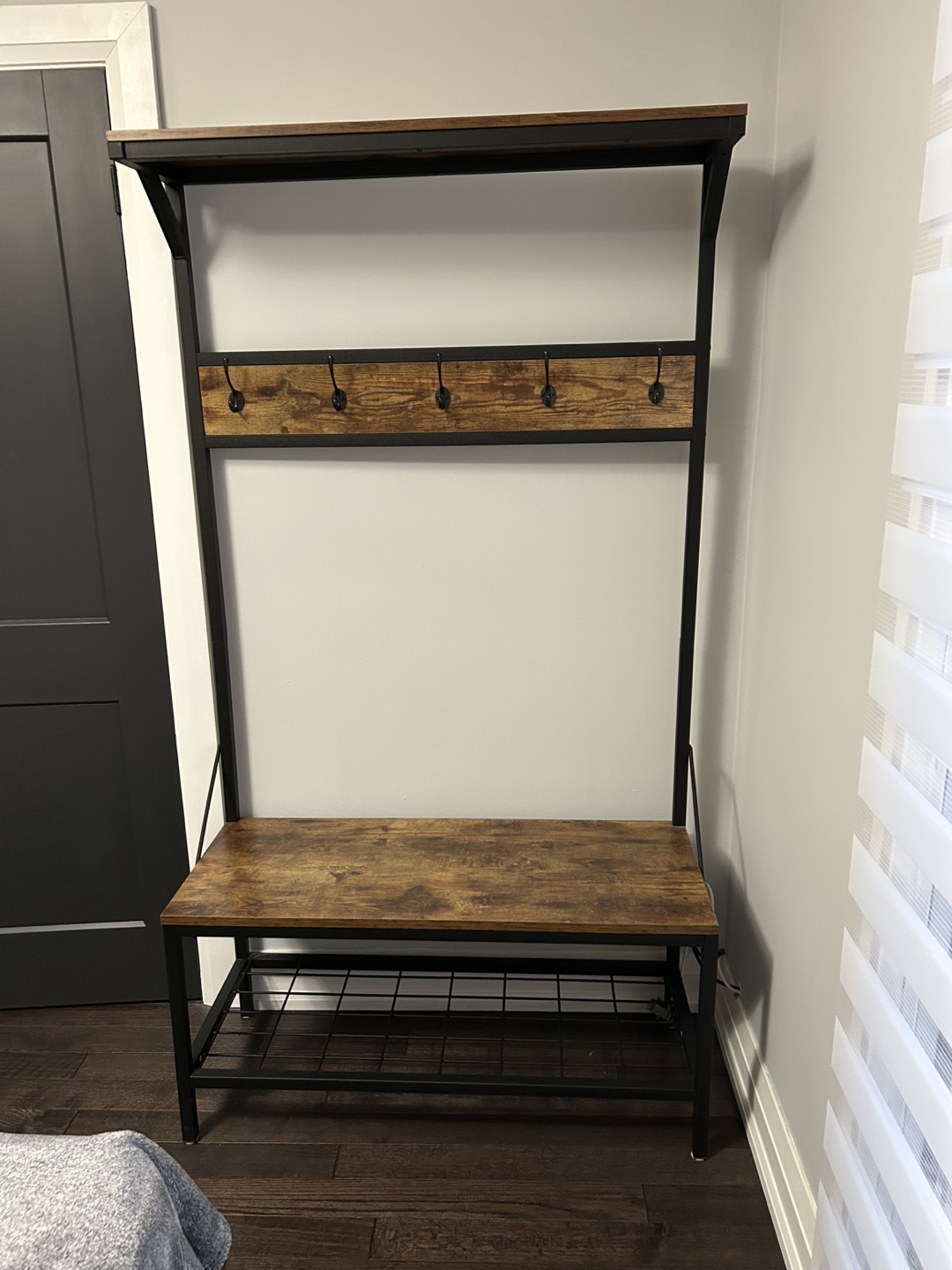 Entryway Coat Rack with Bench
