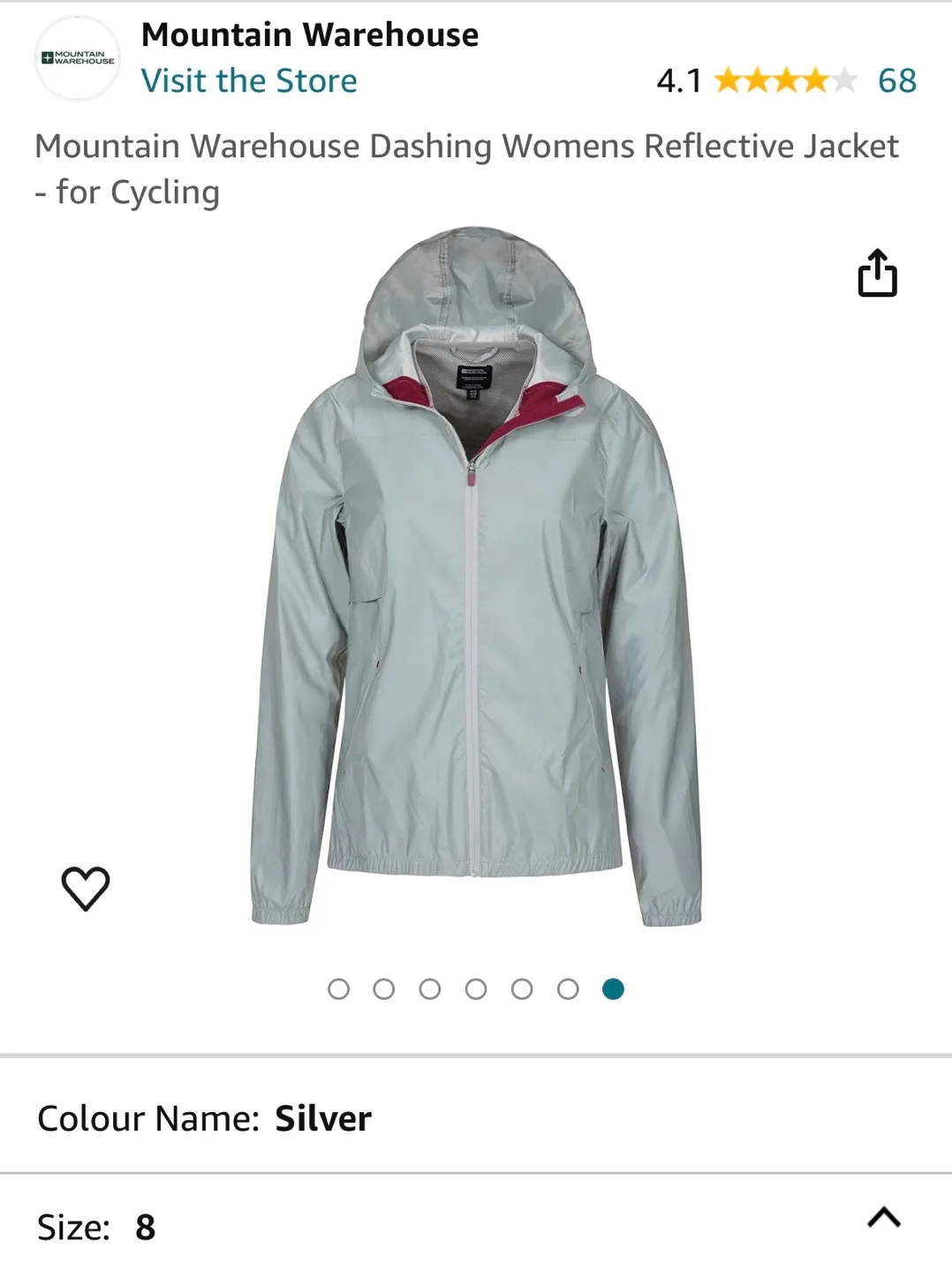 Mountain Warehouse Womens Reflective Cycling Jacket image indicator(4)