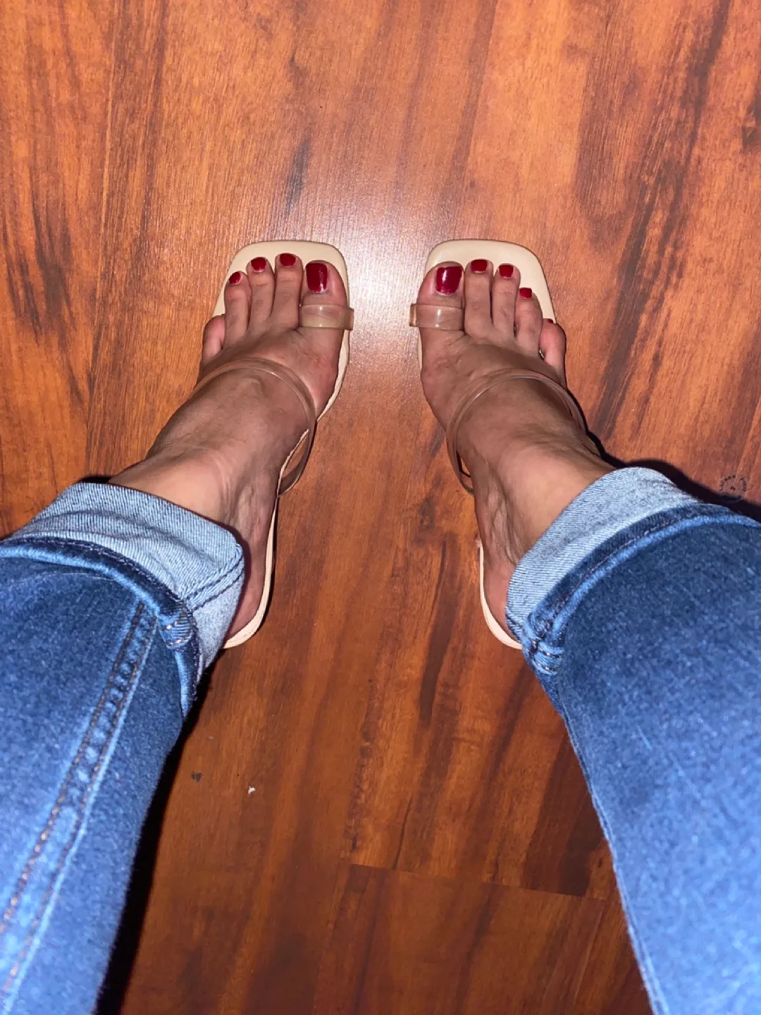 Clear Block Heel Sandals thumbnail
