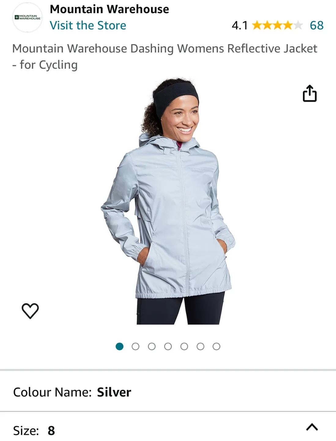 Mountain Warehouse Womens Reflective Cycling Jacket image indicator(10)