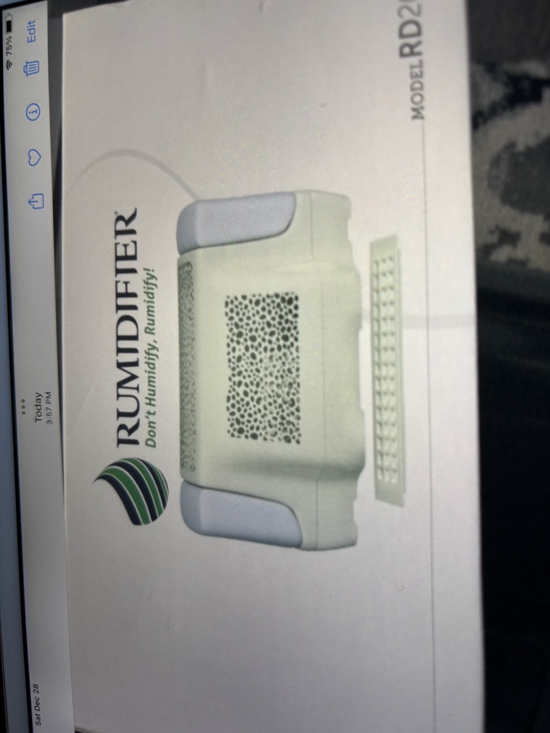 Rumidifier Model RD20