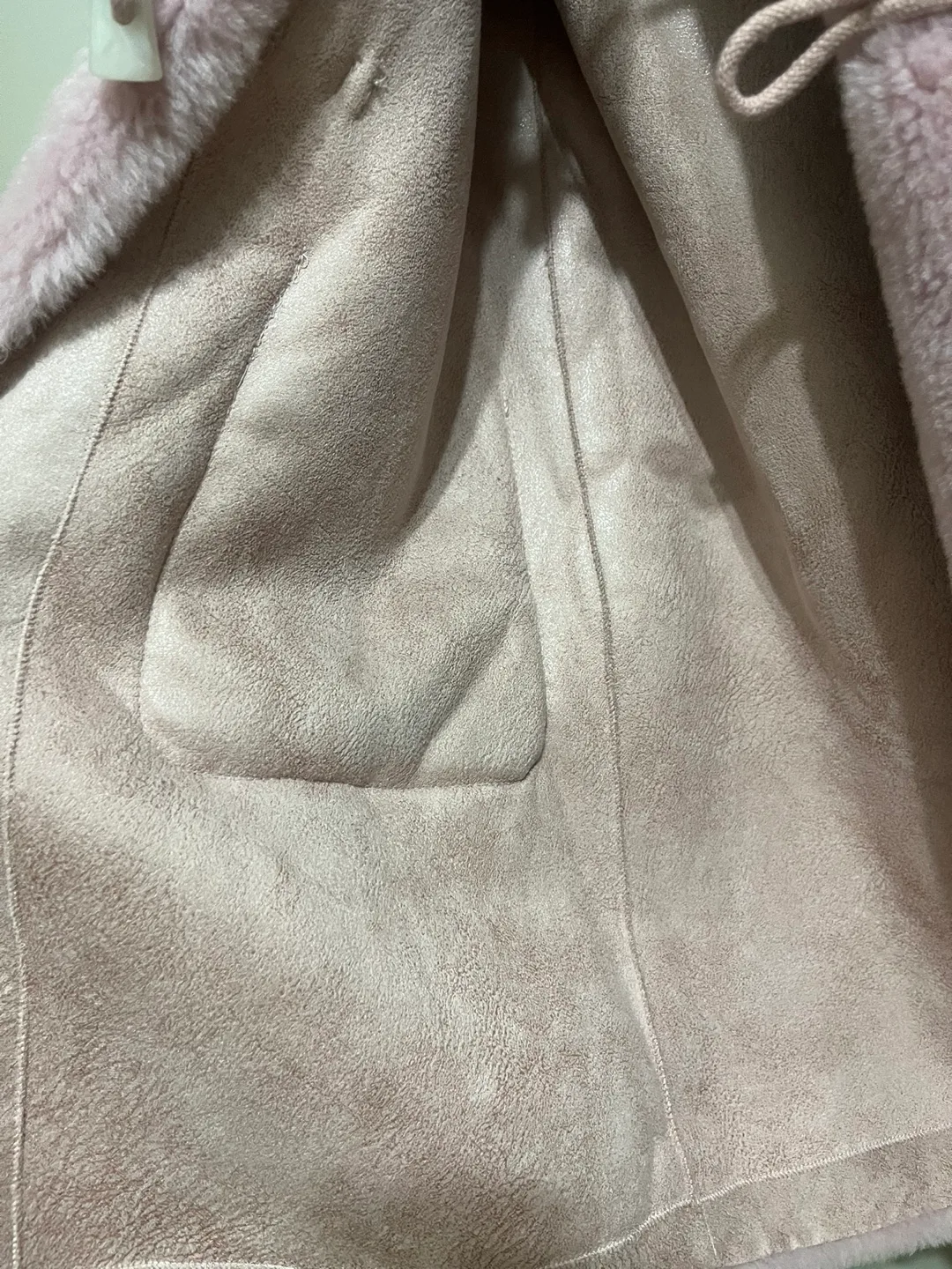 Pink Faux Fur Coat with Hood image indicator(3)