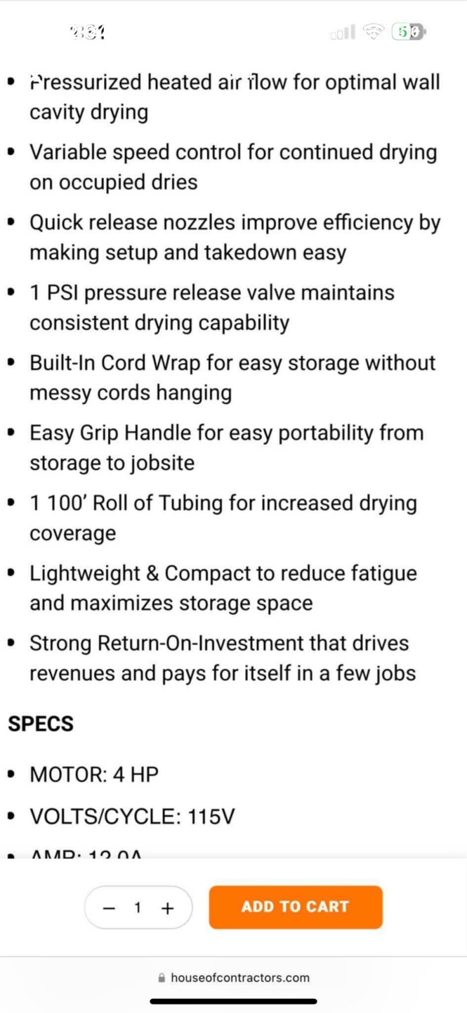 XPower PDS-12 Pressurized Wall Cavity Dryer - photo 4