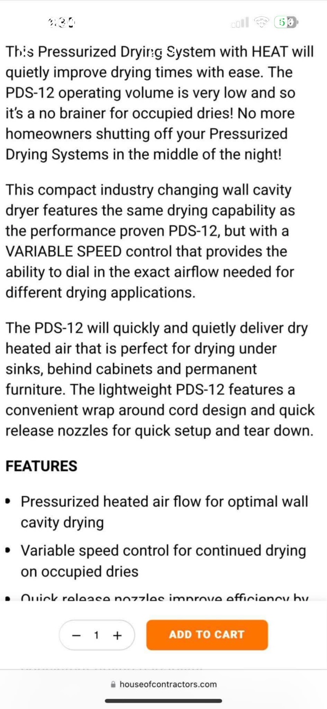 XPower PDS-12 Pressurized Wall Cavity Dryer - photo 2