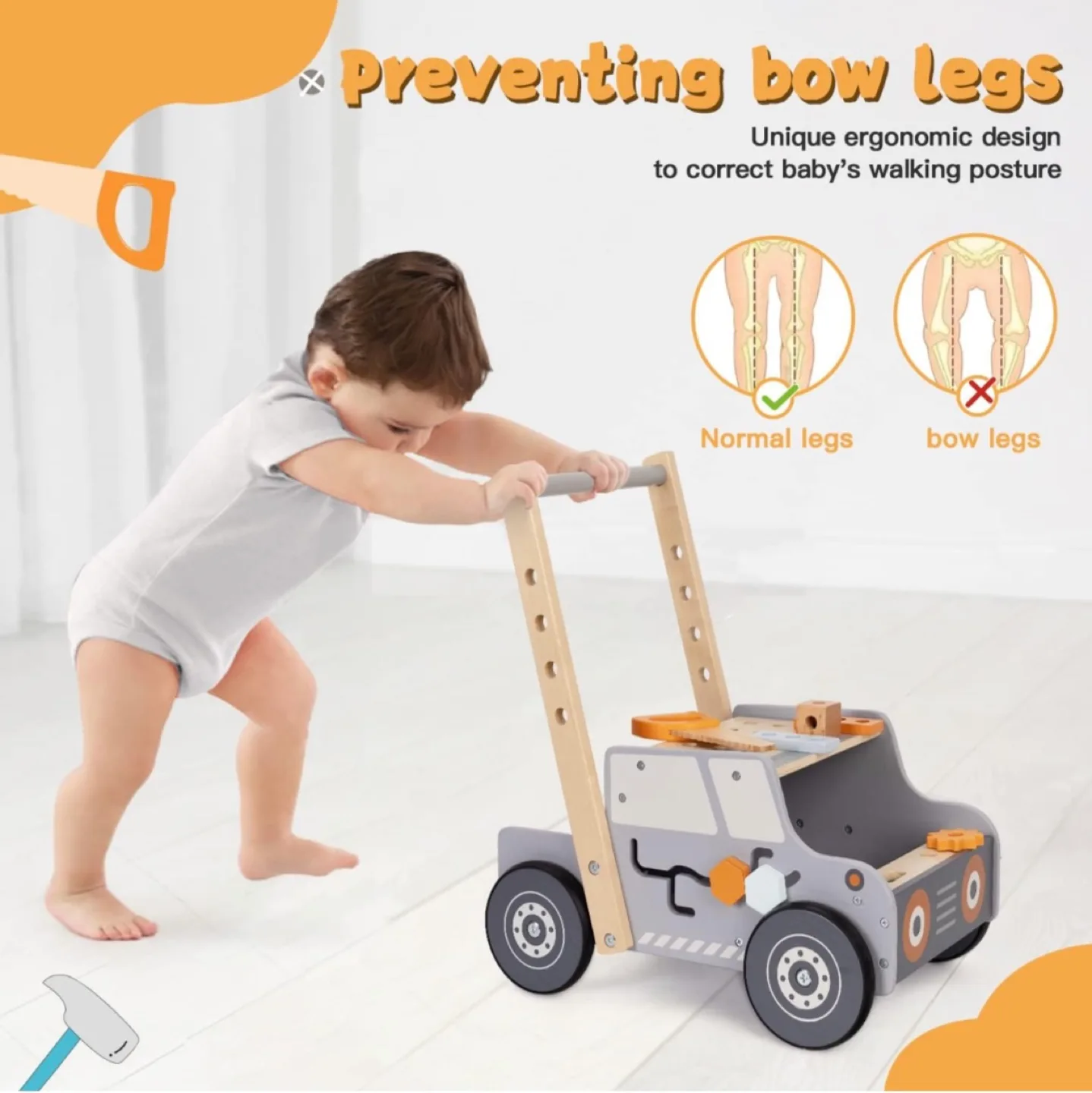 Wooden baby push walker image indicator(3)