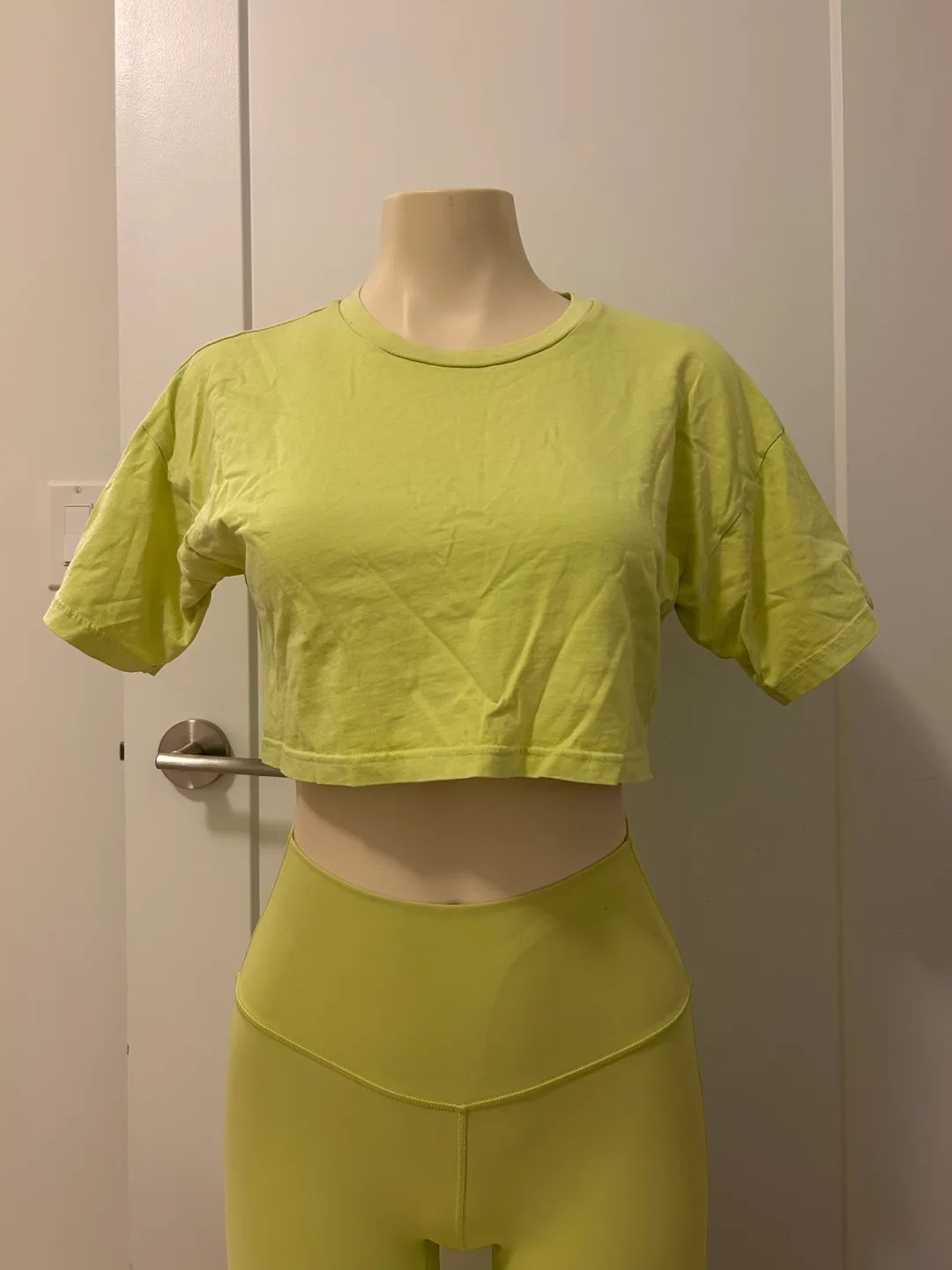 Lululemon Leggings & 2 bras set w/ matching crop top image indicator(5)