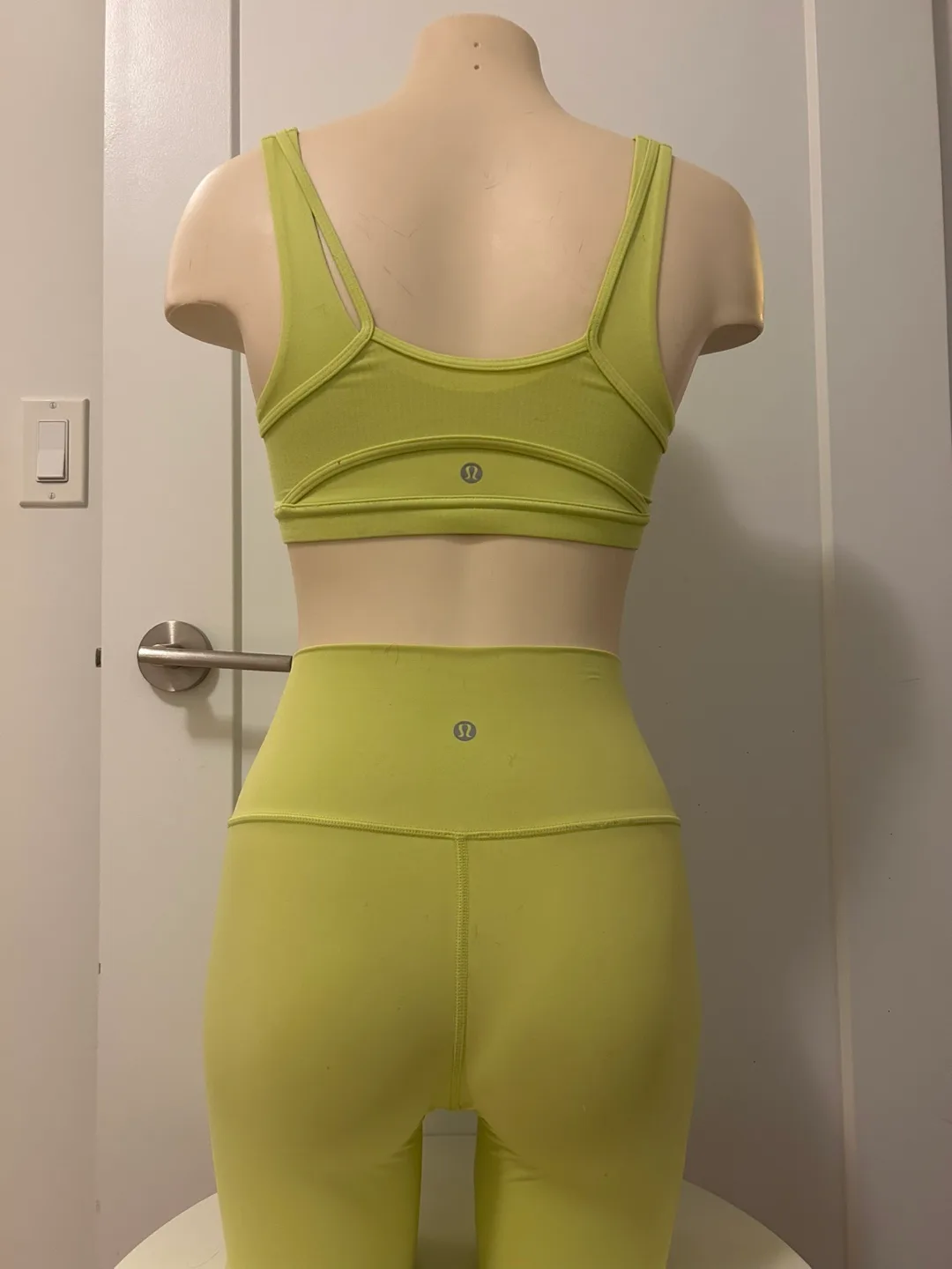 Lululemon Leggings & 2 bras set w/ matching crop top image indicator(2)