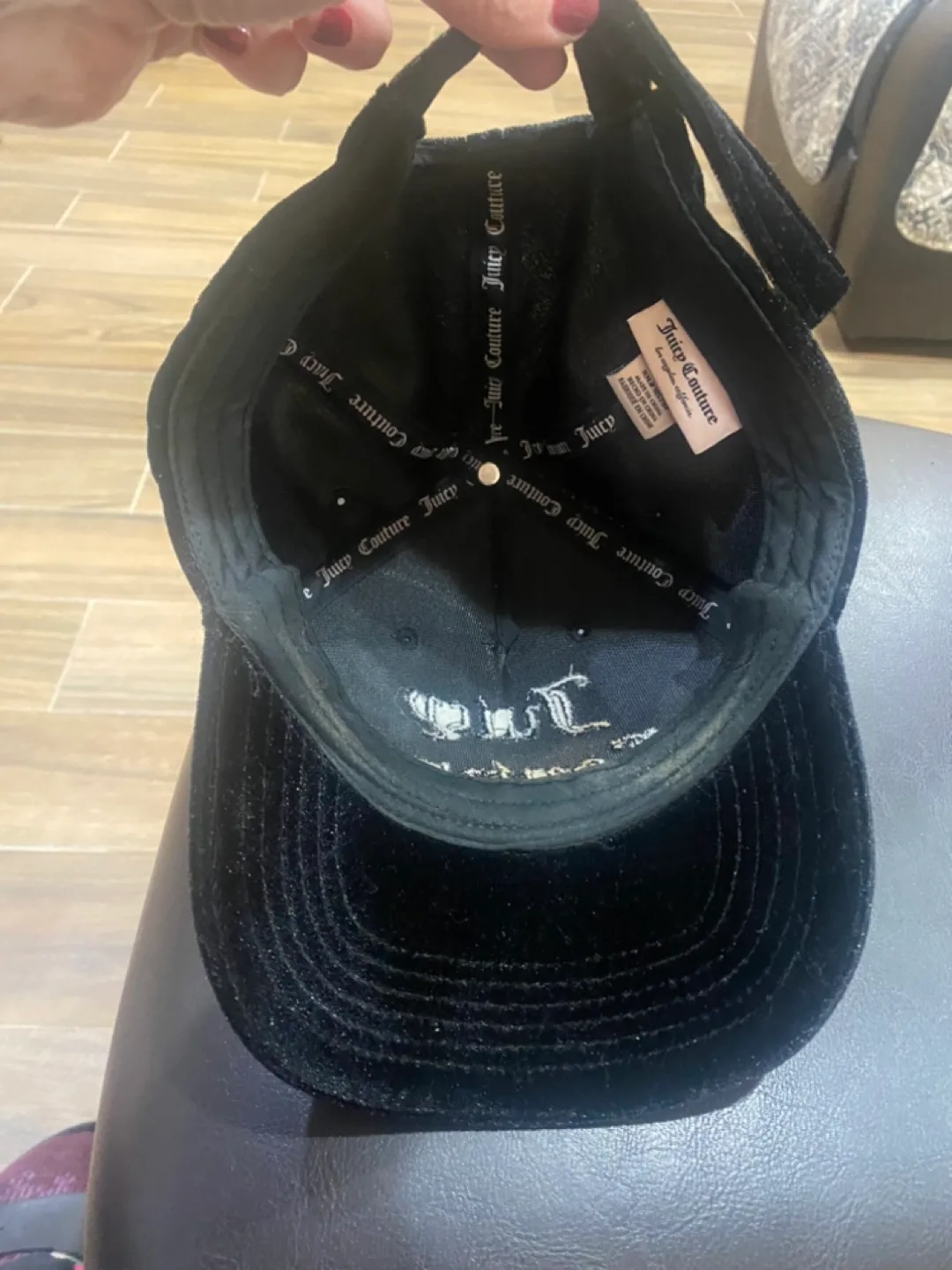 Juicy Couture Black Velvet Baseball Cap image indicator(2)