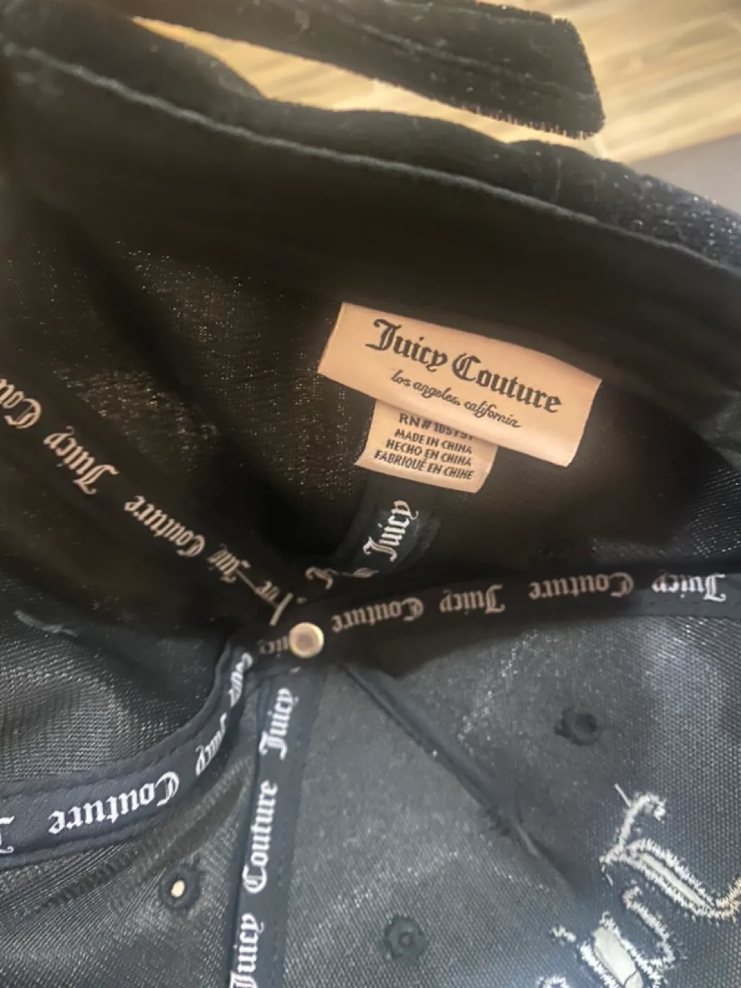 Juicy Couture Black Velvet Baseball Cap image indicator(4)