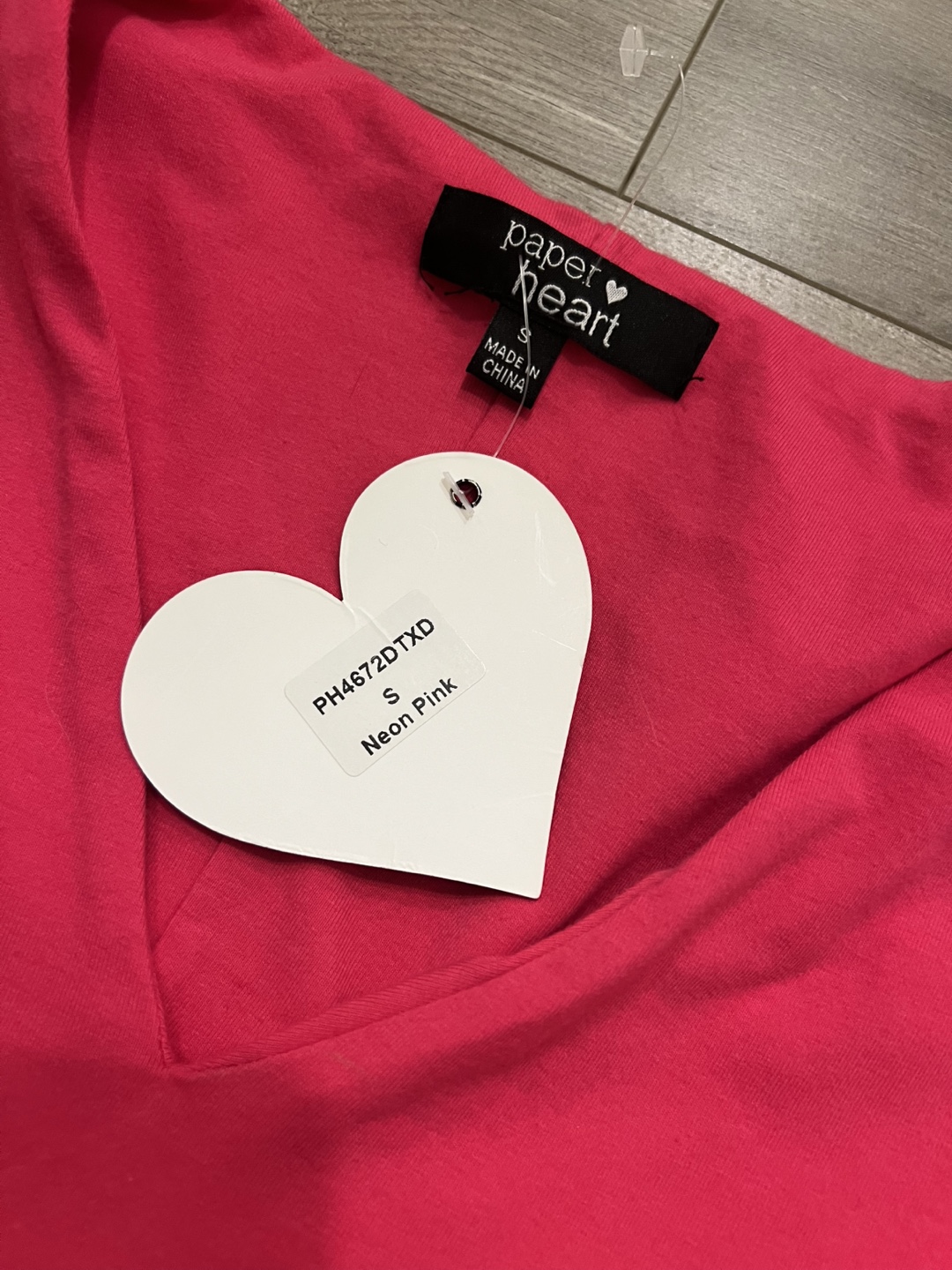 Paper Heart Neon Pink Long Sleeve Dress Size S - photo 4
