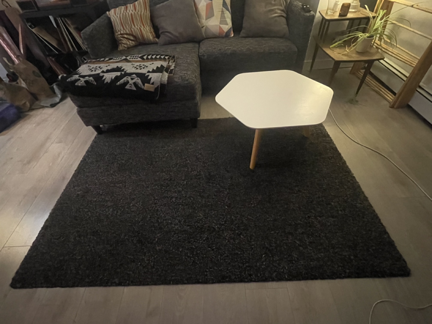 Black Shag Area Rug