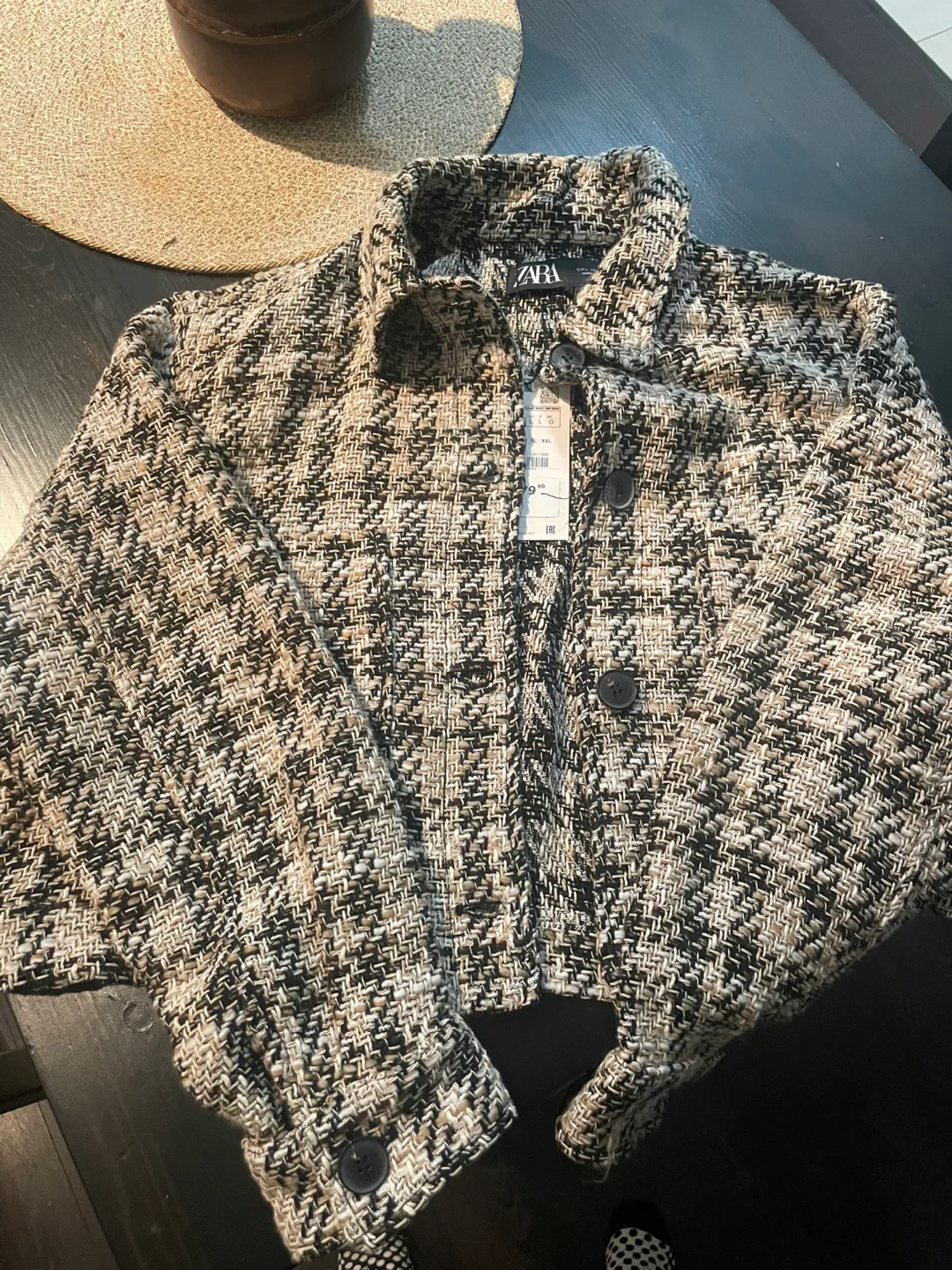 Zara Cropped Tweed Jacket image indicator(2)