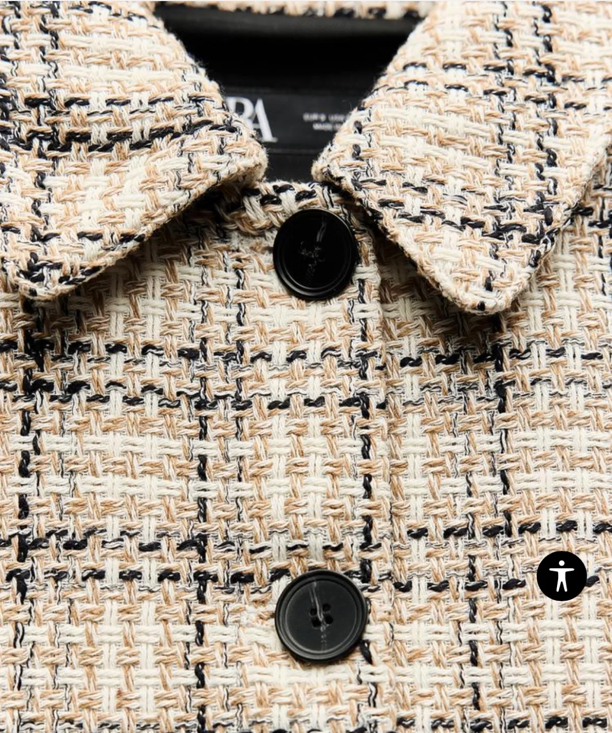 Zara Cropped Tweed Jacket image indicator(5)