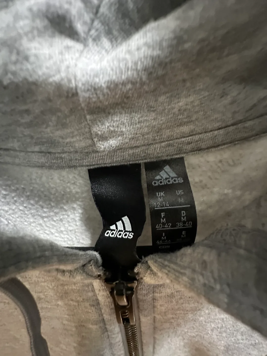 Adidas Grey Hoodie - Size Medium image indicator(2)