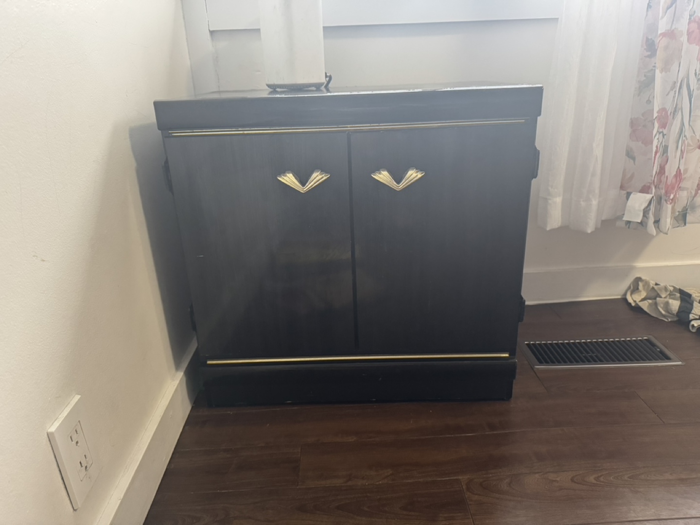 Black Cabinet with Gold Accents - photo 2