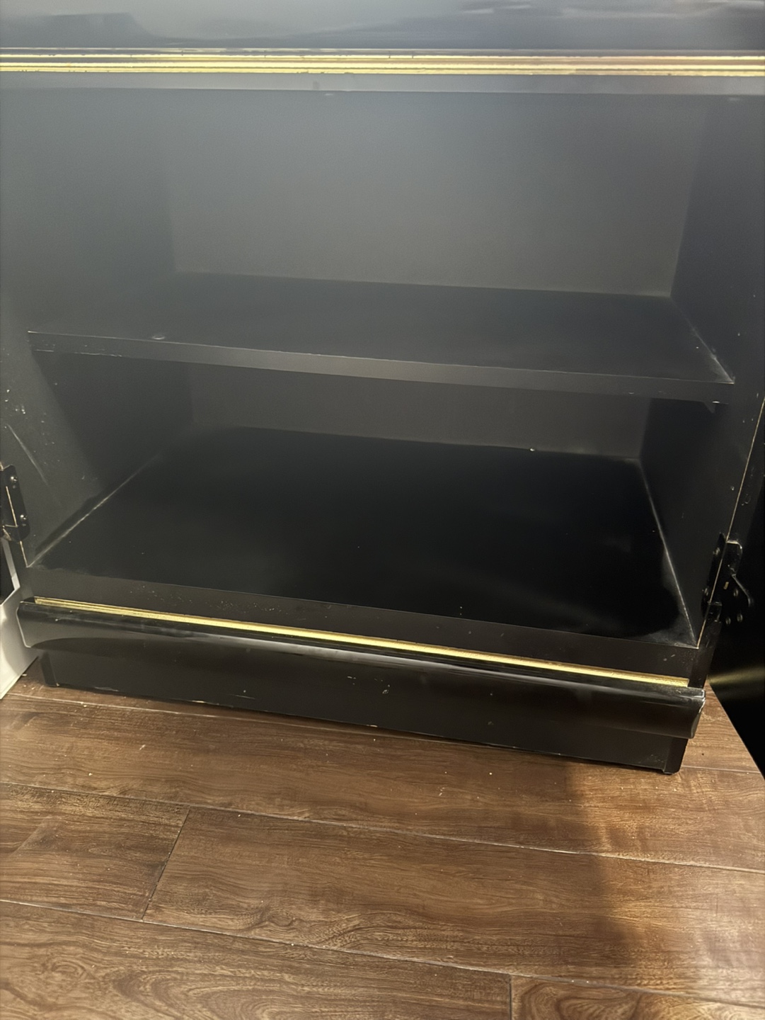 Black Cabinet with Gold Accents - photo 3