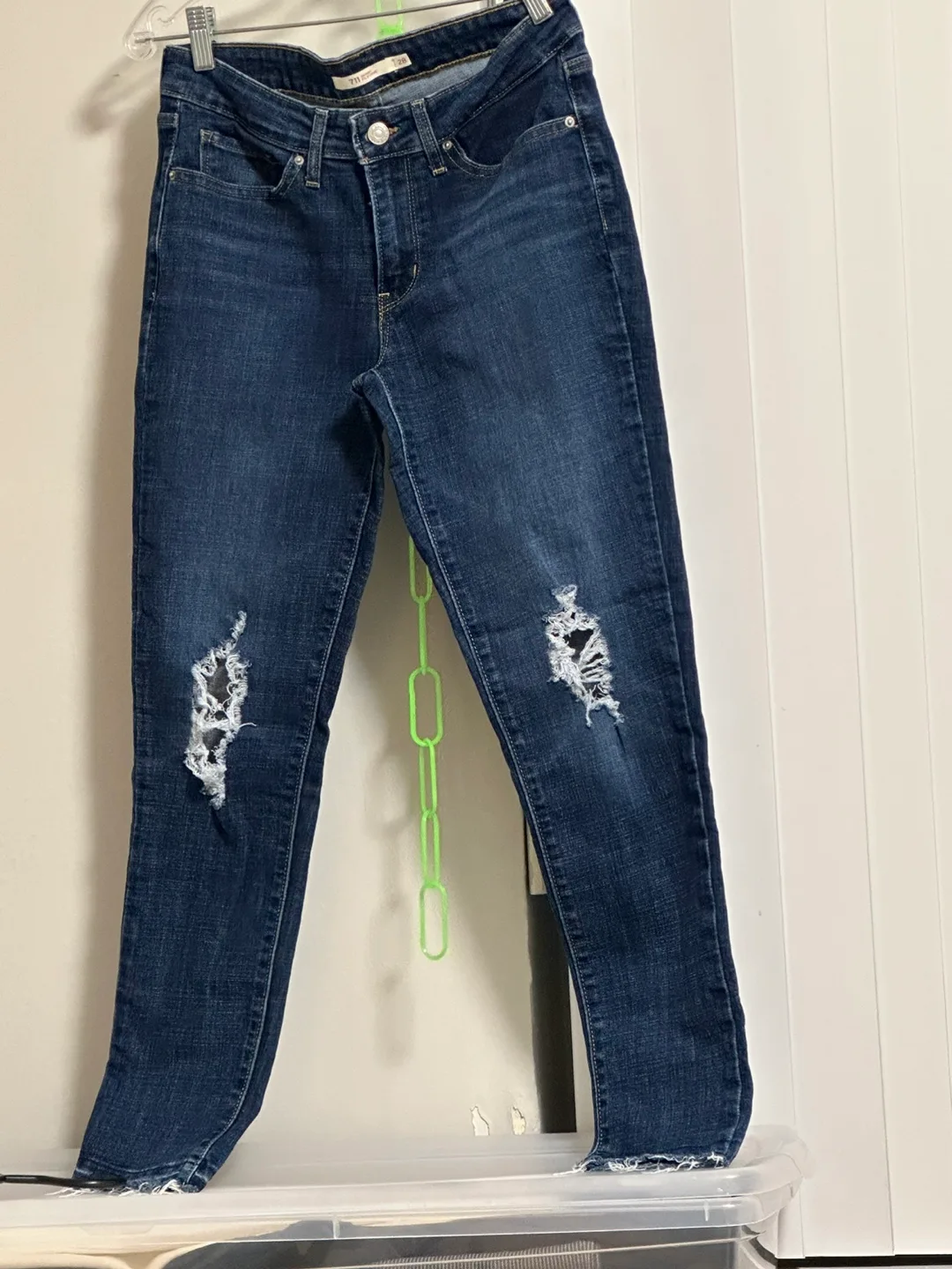 Levi's 711 Skinny Jeans with Distressing image indicator(2)