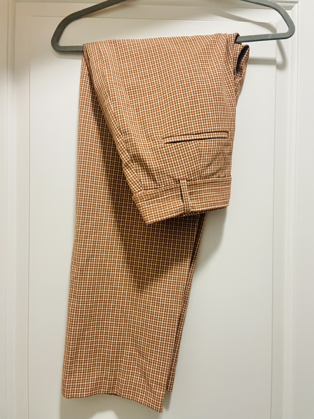 Wilfred Brown & White Gingham Pants