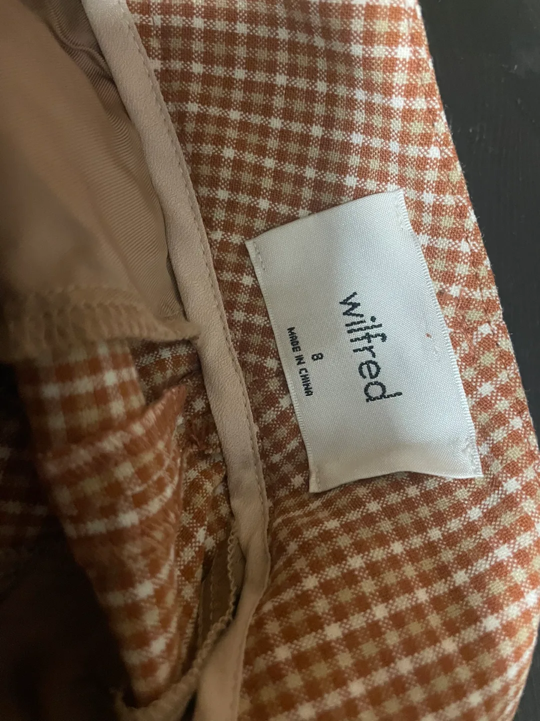 Wilfred Brown & White Gingham Pants image indicator(3)