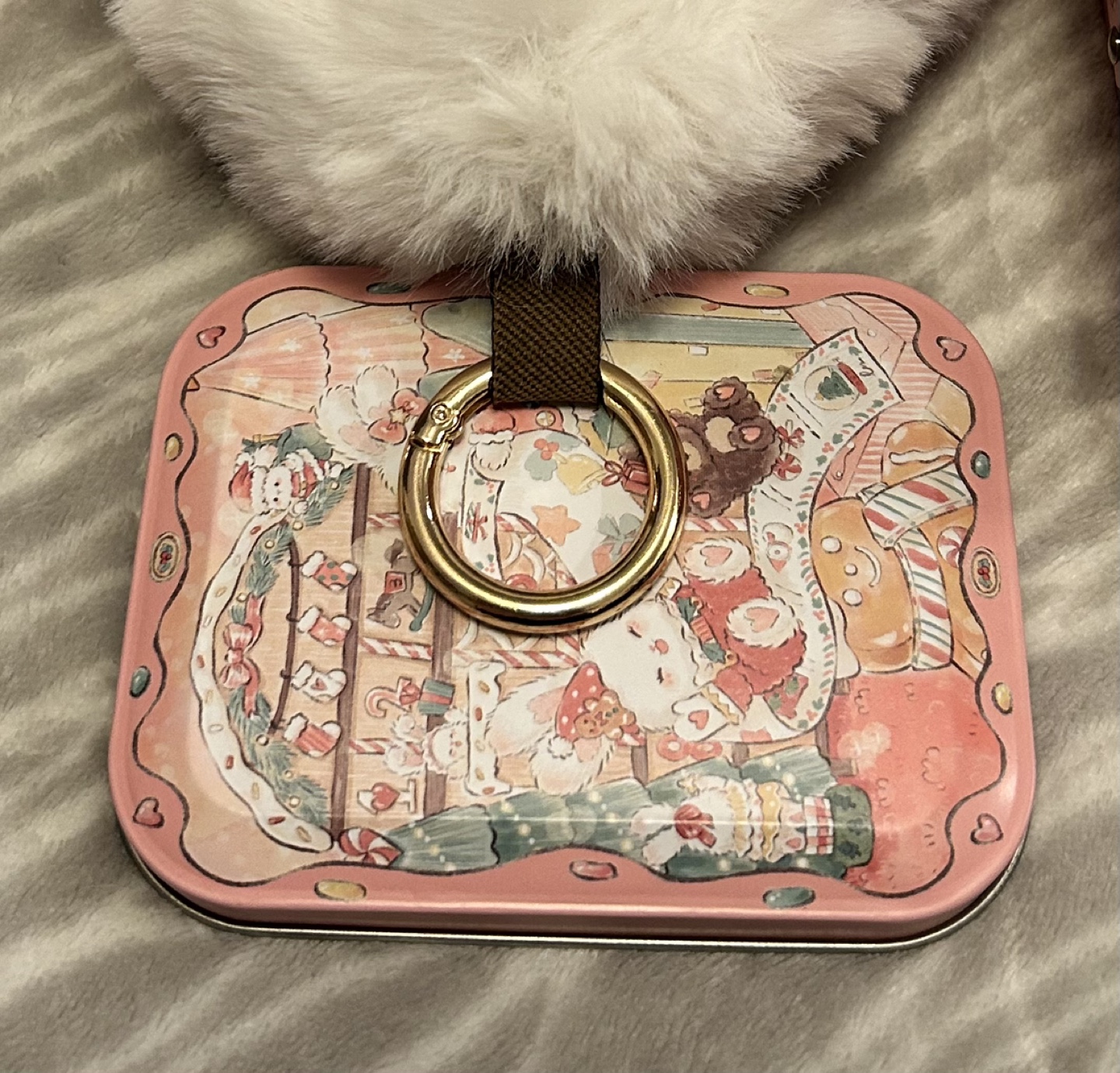 ✨✨Fluffy Bunnies Keychains w/Tin 3 left - photo 2