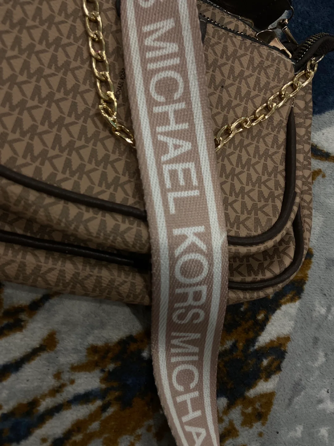 Michael Kors Brown Signature Crossbody Bag image indicator(3)
