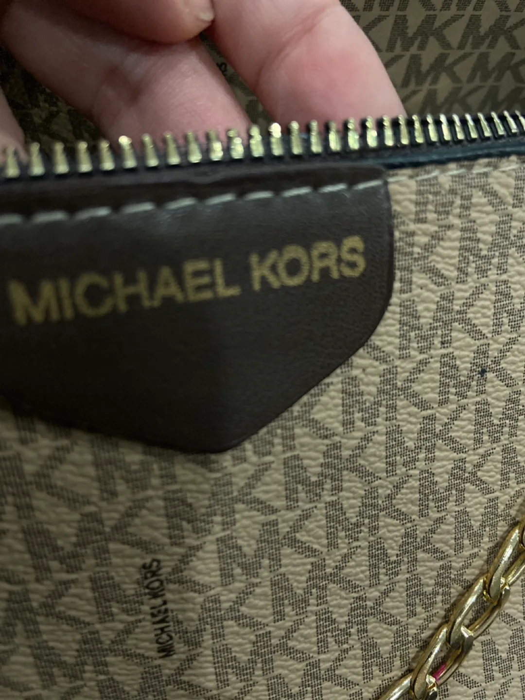 Michael Kors Brown Signature Crossbody Bag image indicator(6)