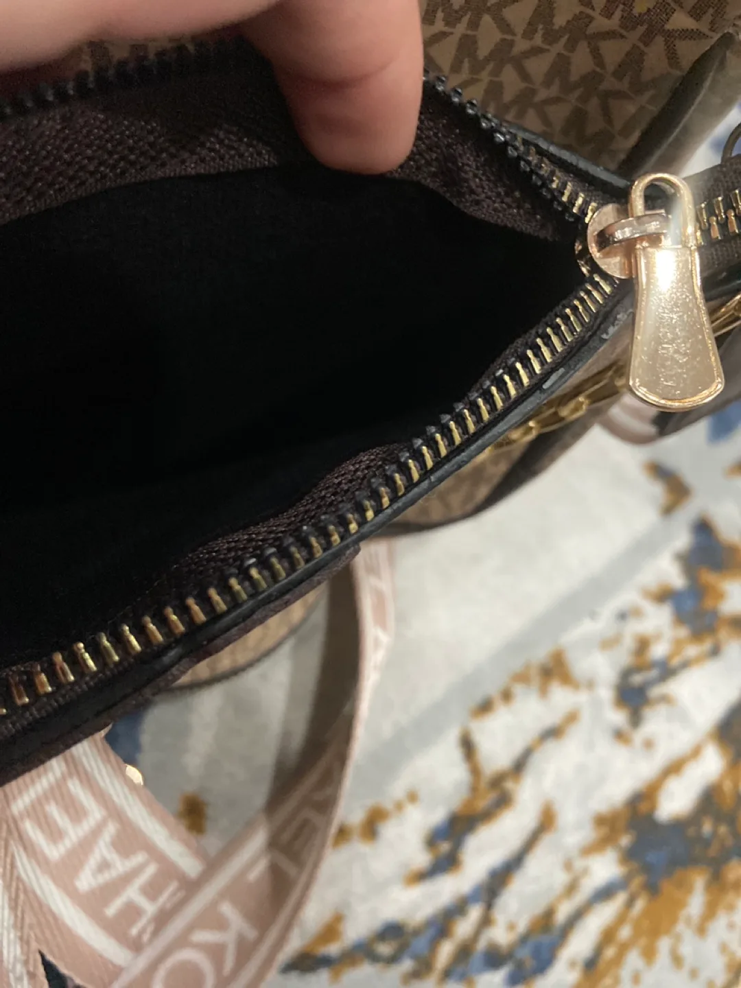 Michael Kors Brown Signature Crossbody Bag image indicator(5)