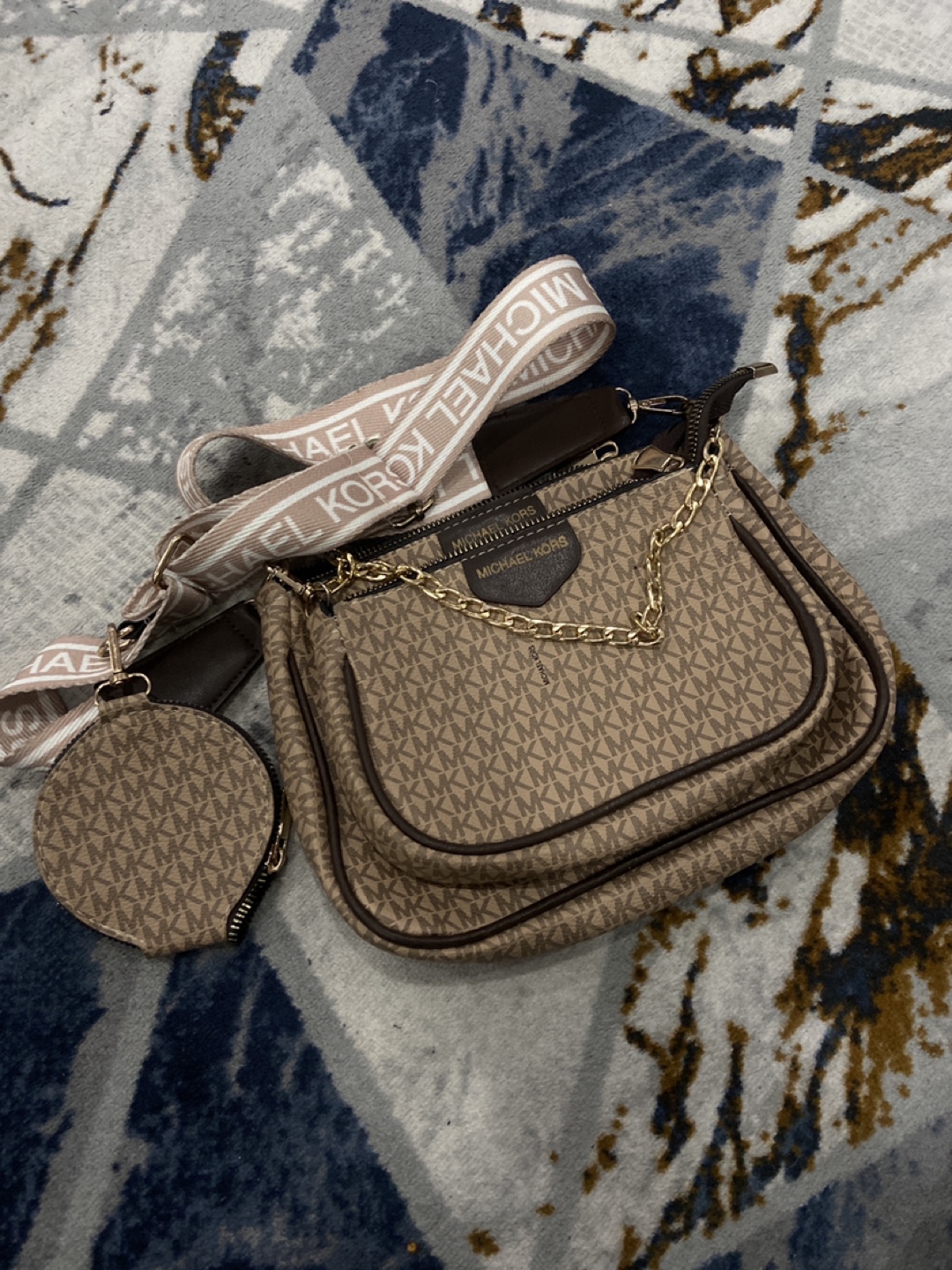 Michael Kors Brown Signature Crossbody Bag
