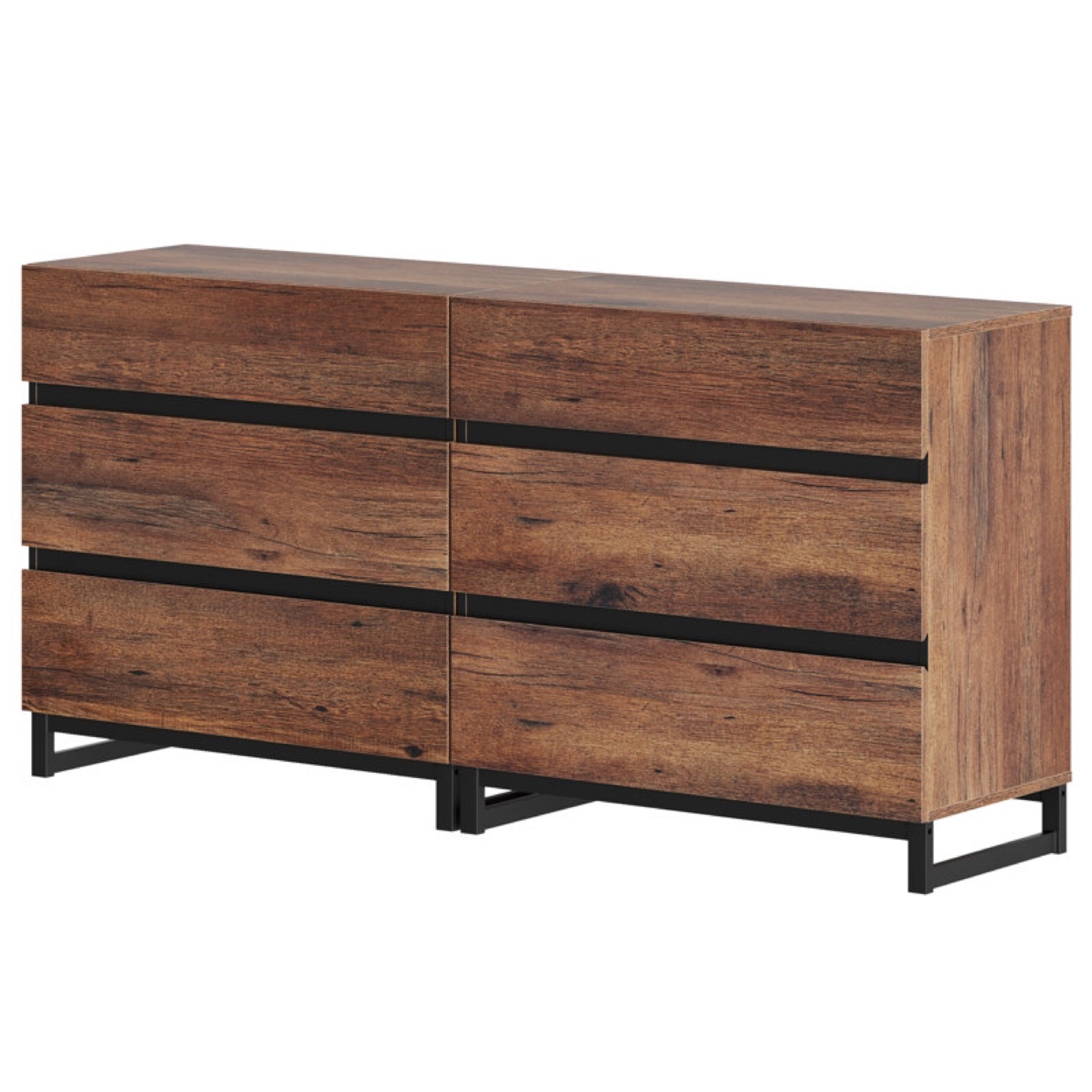 Alldredge 6 Drawer 64" Wide Double Dresser - photo 4