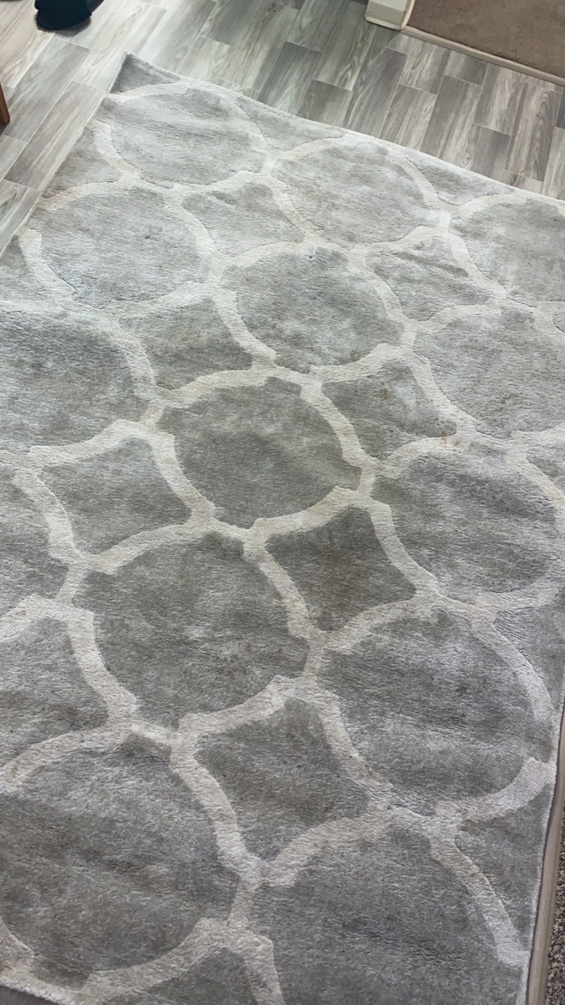 Grey and White Area Rug