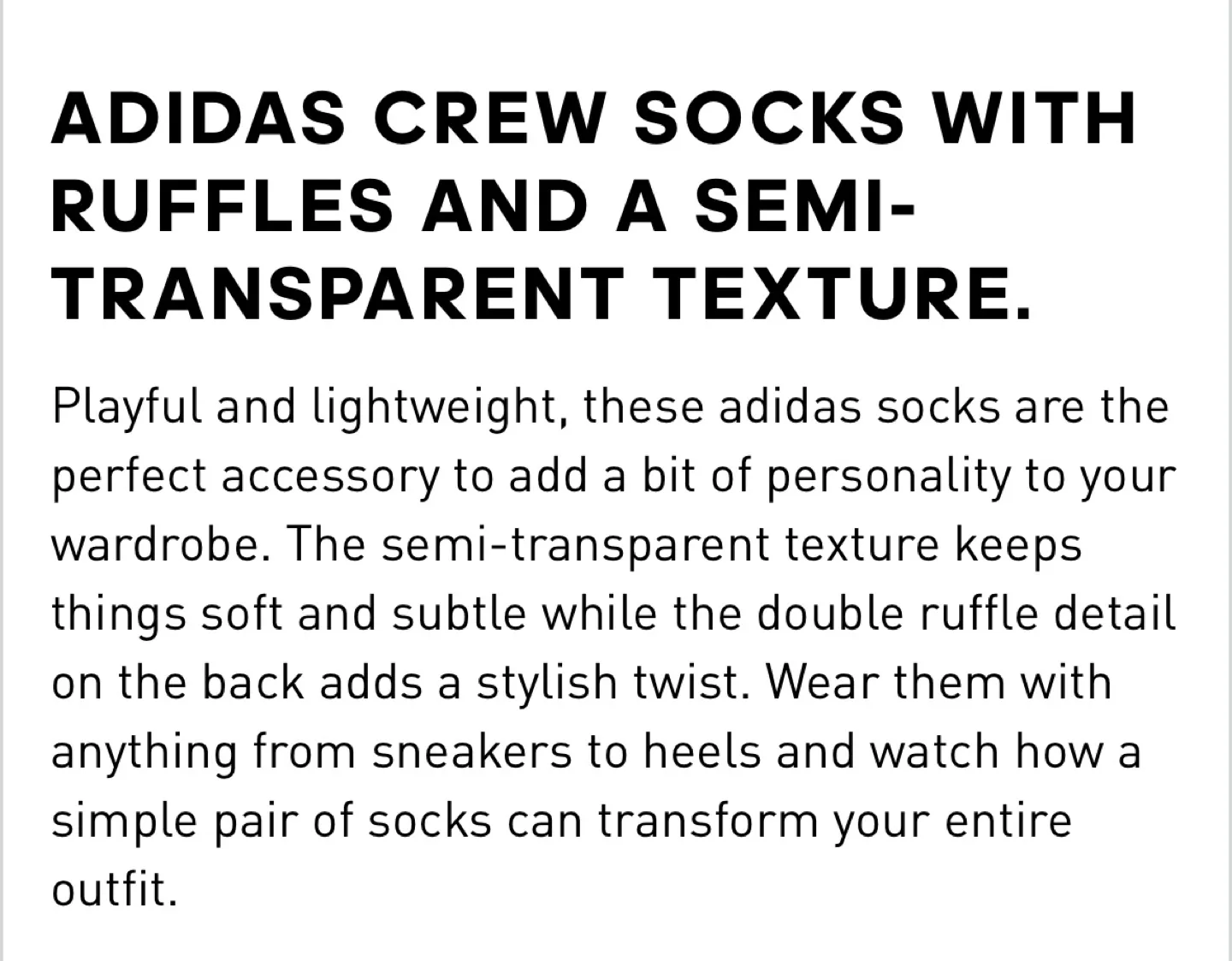 Adidas Ruffle Socks. image indicator(7)