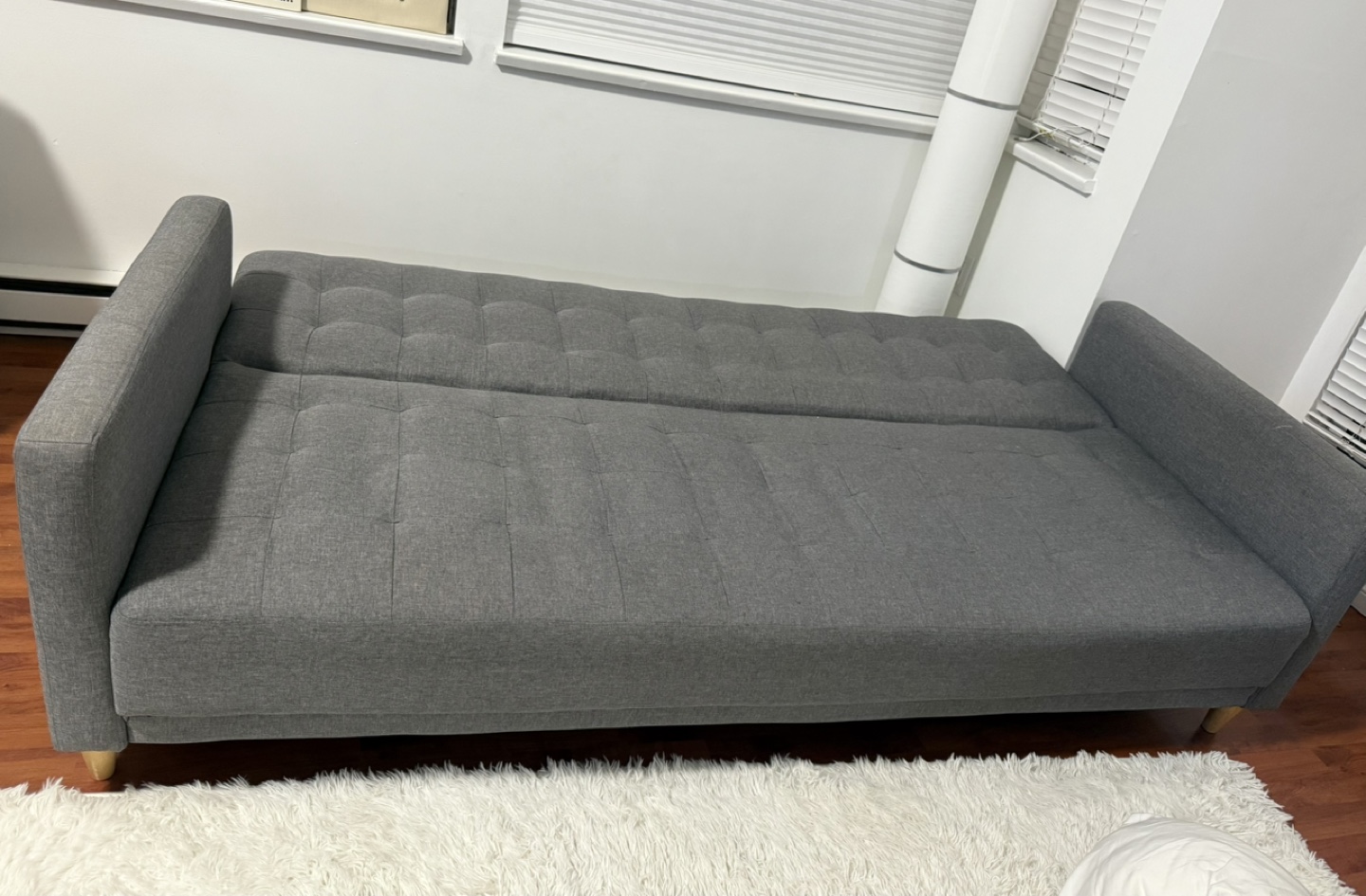 Grey Futon Sofa - photo 2