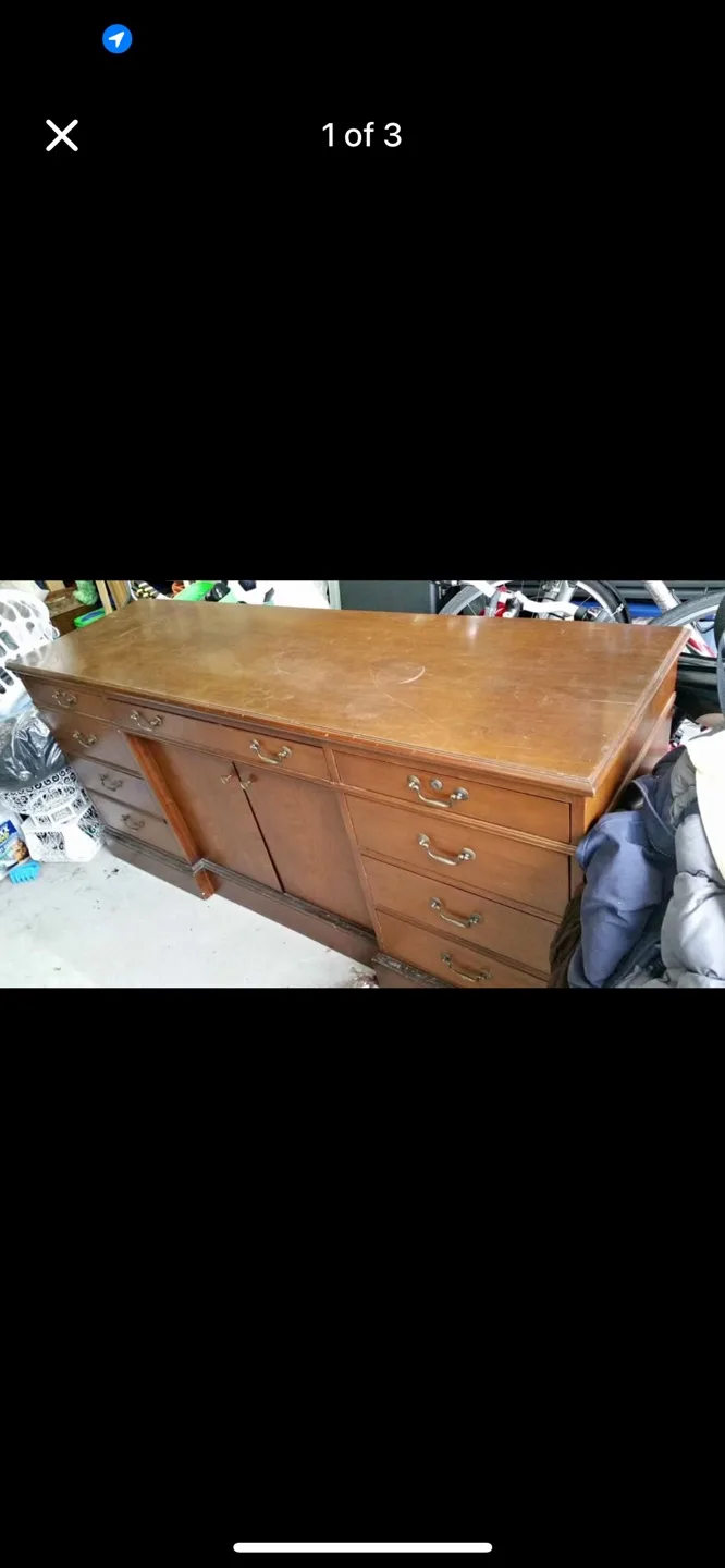 FREE Walnut Credenza / Buffet Table For Free thumbnail