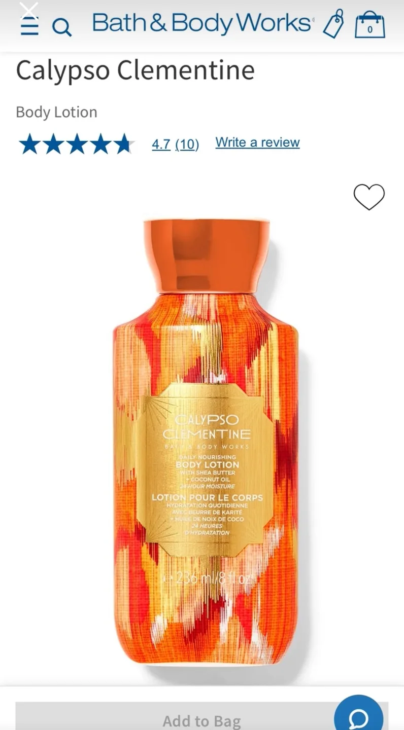 (new) Bath & Body Works - Calypso Clementine body lotion image indicator(4)