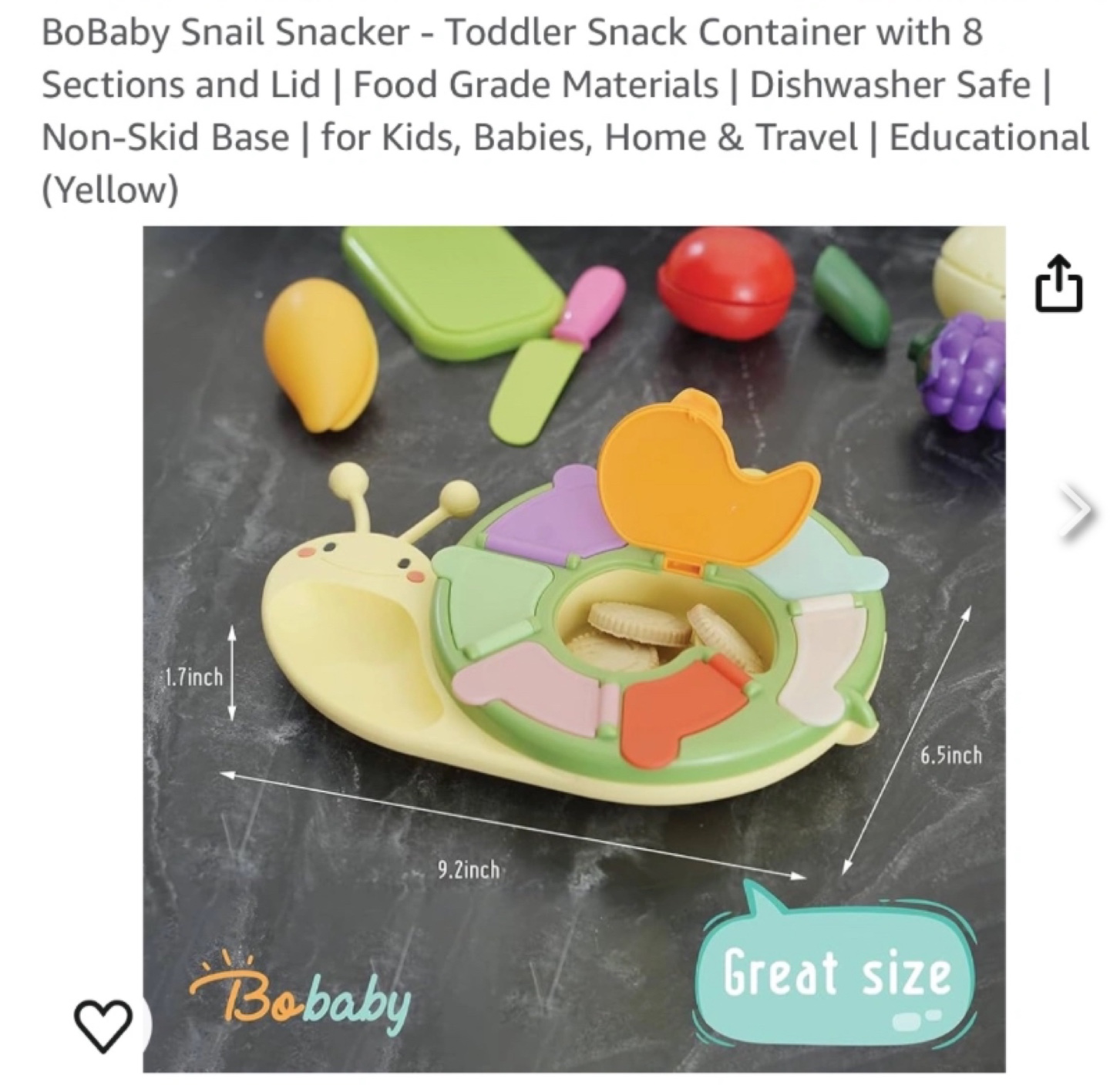 BoBaby Snail Snack Container
