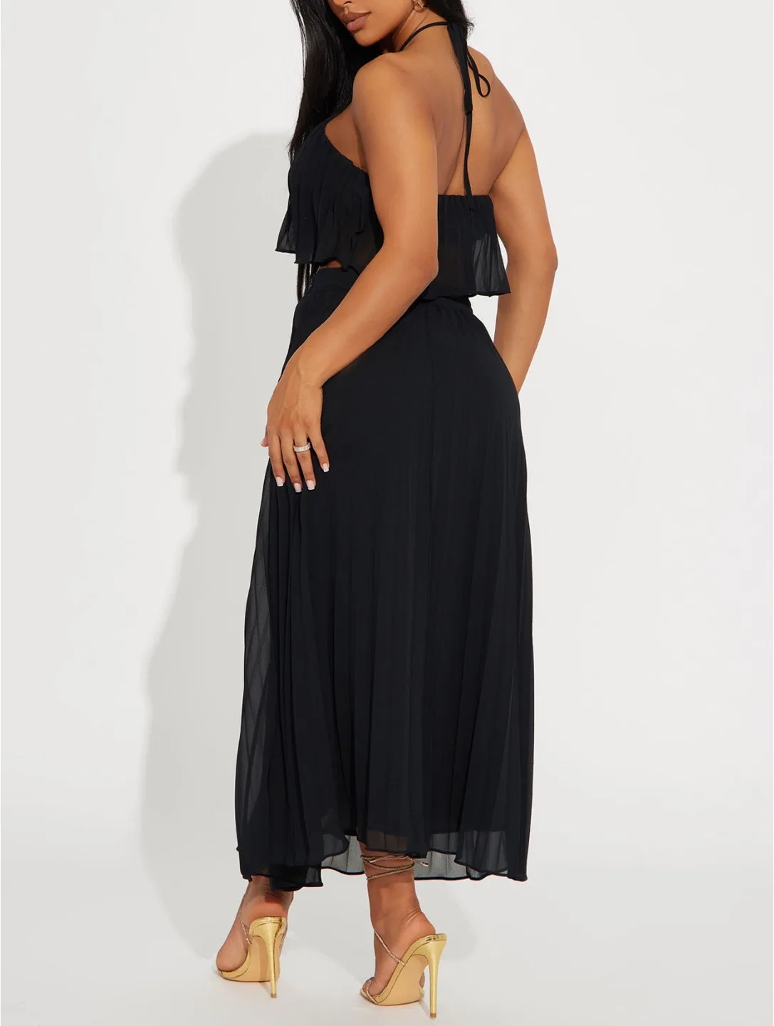 Fashion Nova | Black Pleated Skirt Set - S image indicator(2)
