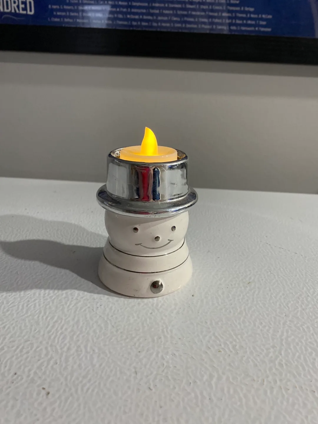 Snowman Tealight Holder LED 🥕  #freecycle image indicator(2)