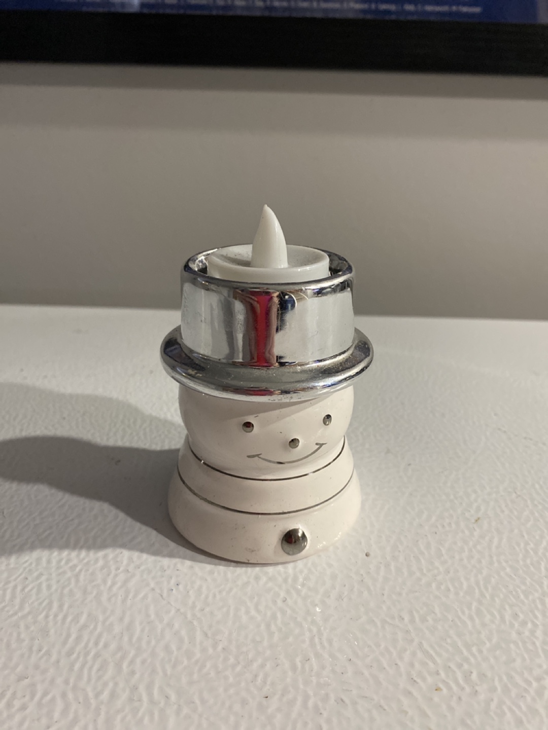 Snowman Tealight Holder LED 🥕  #freecycle